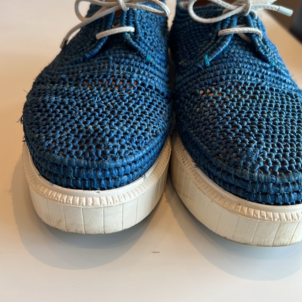Robert Clergerie Blue Woven Sneakers for Casual Comfort - Picture 5 of 6